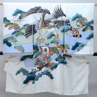 お宮参り のしめ 新品 金刺繍 男の子 男児 正絹 NO23614(お宮参り用品)