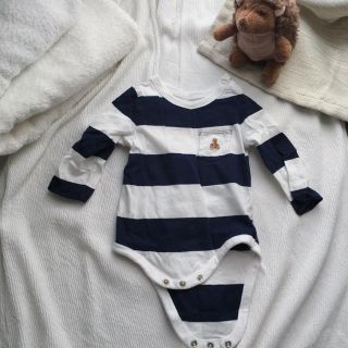 ベビーギャップ(babyGAP)のボーダーロンパース  babyGAP(ロンパース)