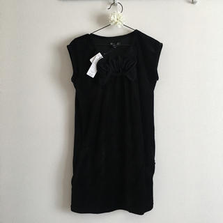 ナイガイ(NAIGAI)の♥︎新品♥︎定価15000円ノースリーブワンピース黒♡結婚式ドレス7号36S(ひざ丈ワンピース)