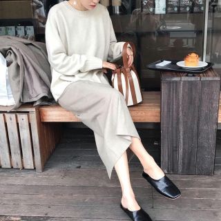 トゥデイフル(TODAYFUL)のNUEbyas woolスカート(ロングスカート)