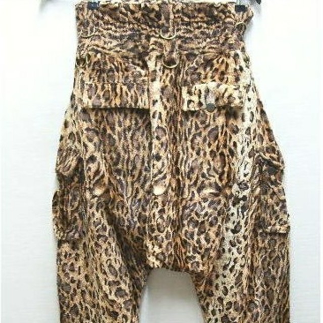 UNDERCOVER(アンダーカバー)のブラックミーンズ 豹柄 レオパード サルエル パンツ パイル カーゴ 2 メンズのパンツ(サルエルパンツ)の商品写真