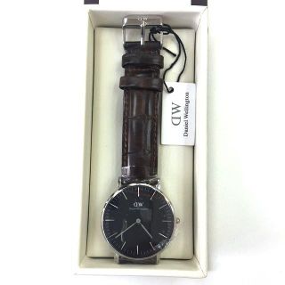 ダニエルウェリントン(Daniel Wellington)の【国内保証付】ダニエルウェリントン 36mm シルバー ブラウン(腕時計)