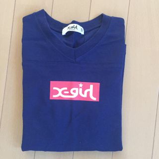 エックスガールステージス(X-girl Stages)の専用 XGS 120 7分袖 ネイビー(Tシャツ/カットソー)