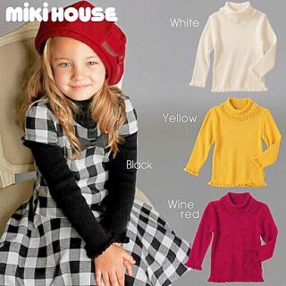 ミキハウス(mikihouse)の120cm 1点のみ35%OFF★人気★mikihouse★フリルタートルネック(ニット)