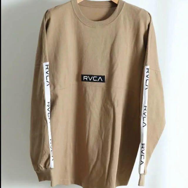 RVCA(ルーカ)のL ベージュ RVCA TAPE LOGO ロンTシャツ ルーカ メンズのトップス(Tシャツ/カットソー(七分/長袖))の商品写真