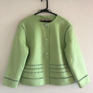 エルマンノシェルヴィーノ(ERMANNO SCHERVINO)の【ERMANNO SCERVINO/エルマノシェルヴィーノ】グリーン★ジャケット(ノーカラージャケット)