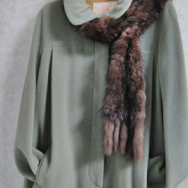 Sybilla(シビラ)の♪取下げ前のお値下げ　シビラ　モスグリーンコート レディースのジャケット/アウター(ロングコート)の商品写真