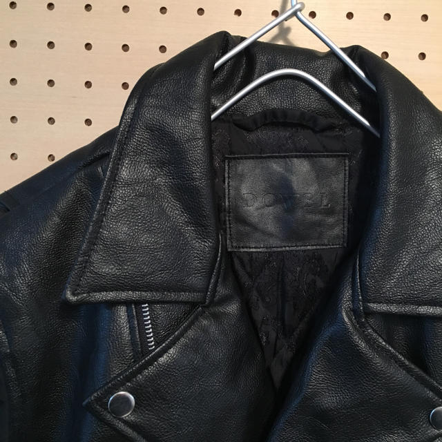 DOWBL(ダブル)のDOWBL ダブル 袖切り替えライダースジャケット 黒 42  メンズのジャケット/アウター(ライダースジャケット)の商品写真