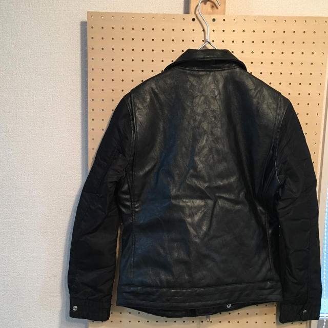 DOWBL(ダブル)のDOWBL ダブル 袖切り替えライダースジャケット 黒 42  メンズのジャケット/アウター(ライダースジャケット)の商品写真