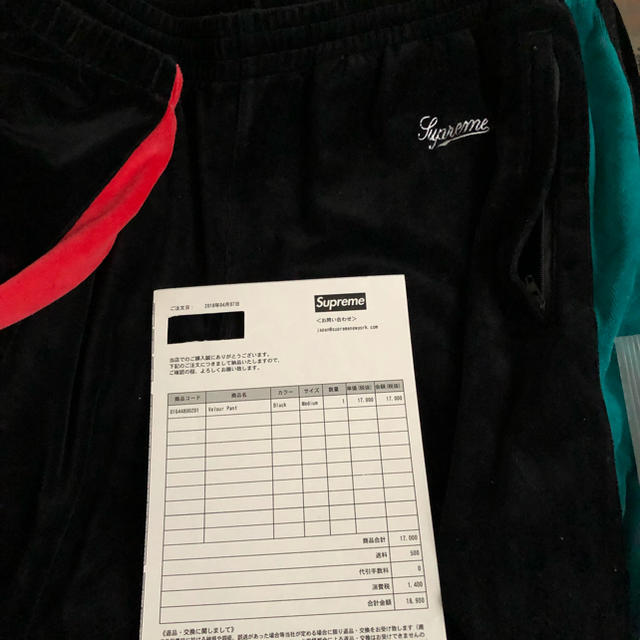 Supreme(シュプリーム)のSupreme Velour Pant ブラック GUCCI カラー M メンズのパンツ(その他)の商品写真