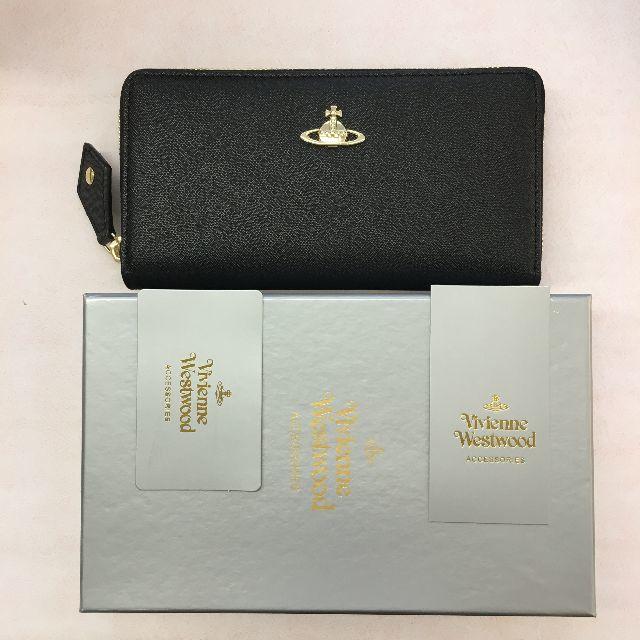 Vivienne Westwood(ヴィヴィアンウエストウッド)のヴィヴィアンウエストウッド　長財布　ブラック　小銭入れ レディースのファッション小物(財布)の商品写真