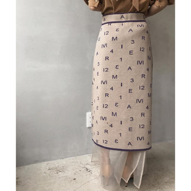 Ameri VINTAGE(アメリヴィンテージ)のAMERI PASS CODE RETRO KNIT SKIRT レディースのスカート(ロングスカート)の商品写真