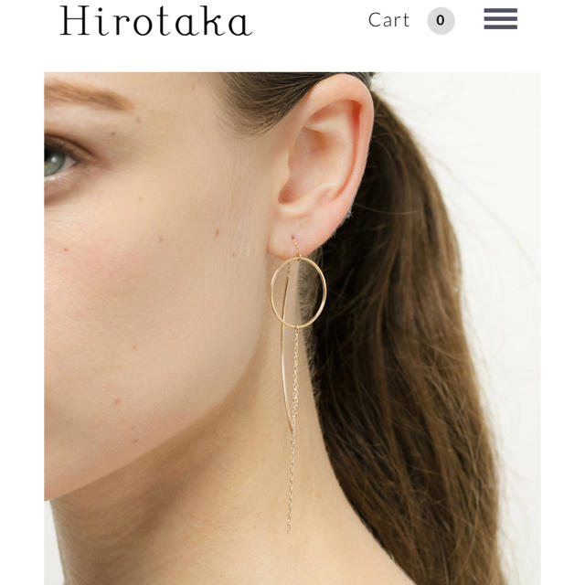 hirotaka  Circle Chain Earrings