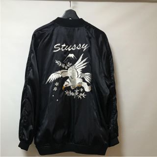 ステューシー(STUSSY)のSTUSSY/スカジャン/XL/ナイロン/リバーシブル/鷹柄(スカジャン)