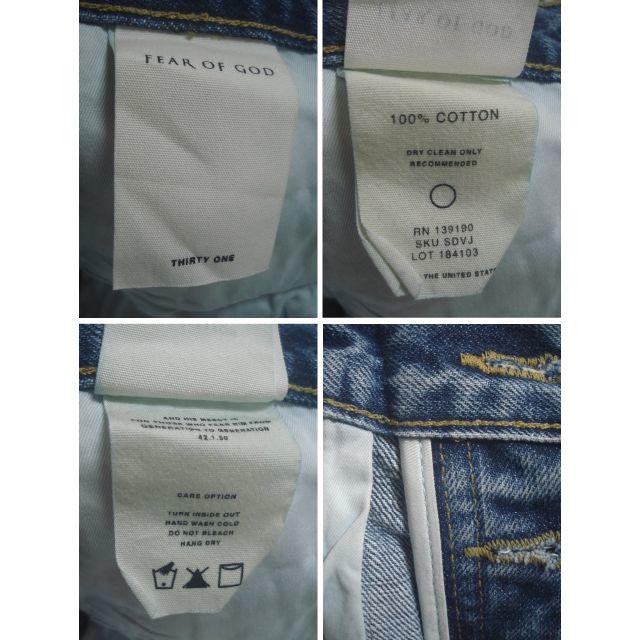 ★貴重31 ★未切断タグ付き新品 FEAR OF GOD ペインターズ ジーンズ 1