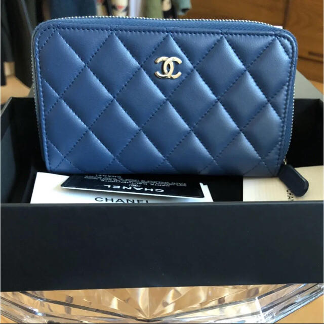 CHANEL 長財布 ネイビーブルー 新品