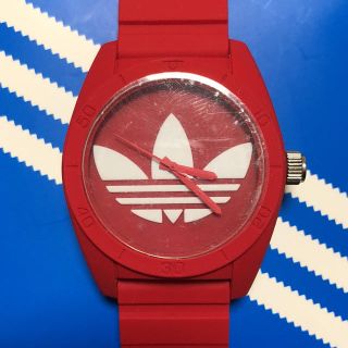 アディダス(adidas)の激カワ！adidas アディダス 腕時計 赤(腕時計)