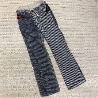 デニムダンガリー(DENIM DUNGAREE)のデニム&ダンガリー ワッペンヒッコリージーンズ 140(パンツ/スパッツ)