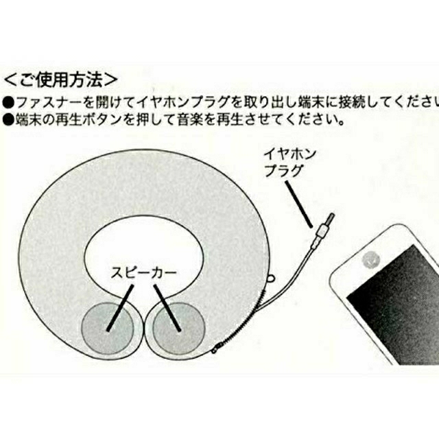 ベイマックス(ベイマックス)のベイマックス　スピーカー内蔵ネックピロー エンタメ/ホビーのおもちゃ/ぬいぐるみ(キャラクターグッズ)の商品写真