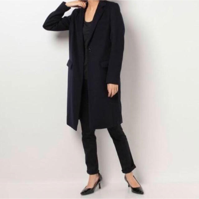theory Luxe】セオリーリュクス チェスター コート 黒 theory Luxe】セオリーリュクス チェスター コート 黒