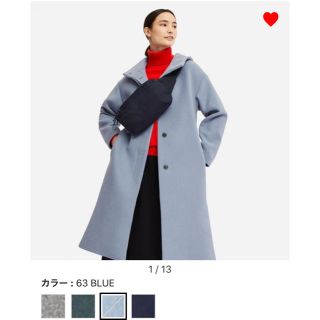 ユニクロ(UNIQLO)のユニクロ ライトウールフーデットコートxs (その他)