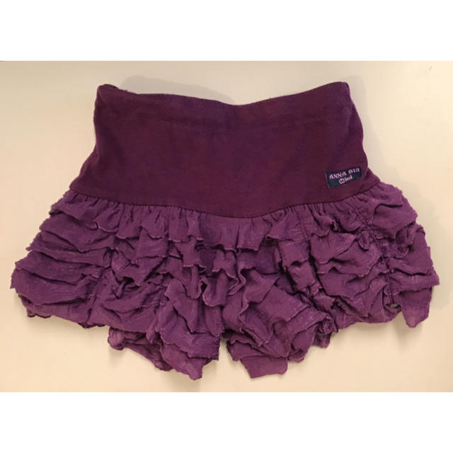 ANNA SUI mini(アナスイミニ)のアナスイミニ 定番キュロットスカート 90cm 紫 ANNA SUI mini キッズ/ベビー/マタニティのキッズ服女の子用(90cm~)(スカート)の商品写真