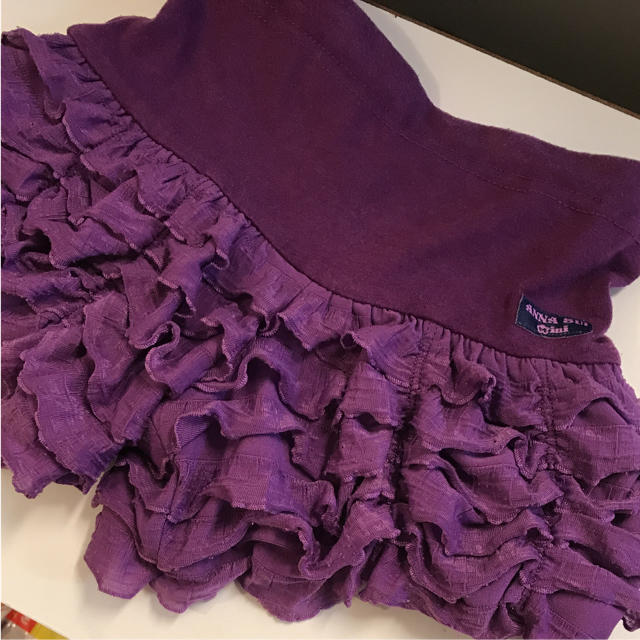 ANNA SUI mini(アナスイミニ)のアナスイミニ 定番キュロットスカート 90cm 紫 ANNA SUI mini キッズ/ベビー/マタニティのキッズ服女の子用(90cm~)(スカート)の商品写真