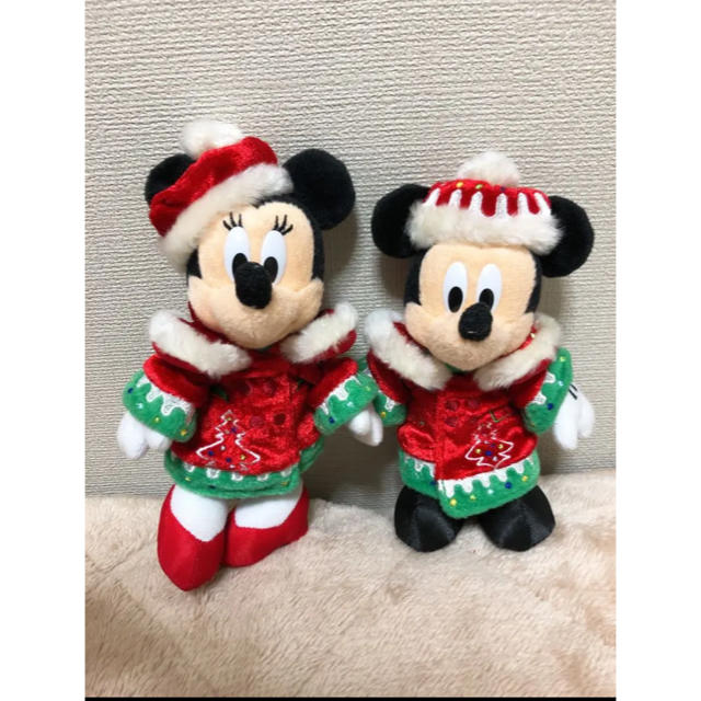 Disney(ディズニー)のディズニークリスマス2012 ミキミニ ぬいぐるみバッジ エンタメ/ホビーのおもちゃ/ぬいぐるみ(キャラクターグッズ)の商品写真