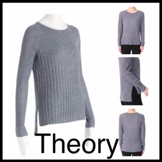 セオリー(theory)の◆17AW 美品◆Theory セオリー◆変形ワイドリブ プルオーバーニット S(ニット/セーター)