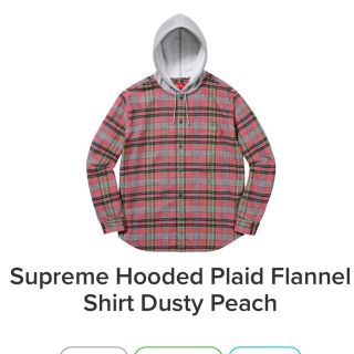 シュプリーム(Supreme)の【L】hooded plaid flannel shirt supreme(パーカー)