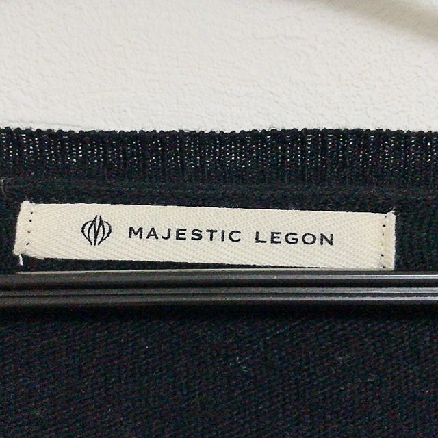 MAJESTIC LEGON(マジェスティックレゴン)のマジェスティックレゴン 黒 カーディガン レディースのトップス(カーディガン)の商品写真