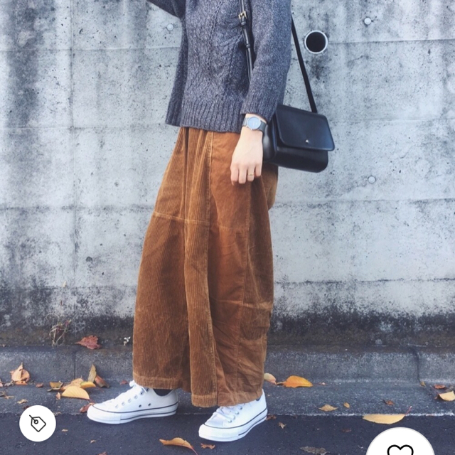 ニコアンド コーデュロイワイドパンツ