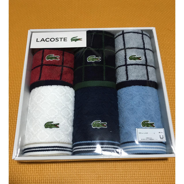 LACOSTE(ラコステ)のラコステハンカチ6枚セットLACOSTE メンズのファッション小物(ハンカチ/ポケットチーフ)の商品写真