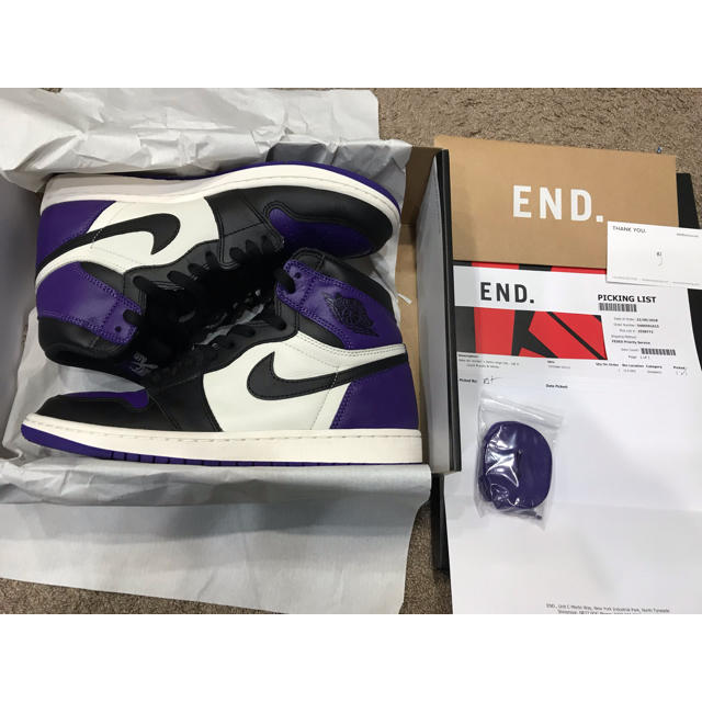 NIKE(ナイキ)のNIKE 28 AIR JORDAN 1 RETRO COURT PURPLE メンズの靴/シューズ(スニーカー)の商品写真