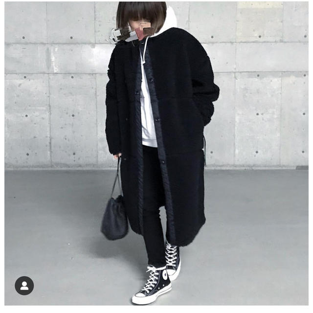 美品　hyke ボアコート　ボア　コート　2018aw ホワイト