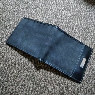 バーバリーブラックレーベル(BURBERRY BLACK LABEL)のバーバリーブラックレーベル★二つ折り財布★メンズ★小物★黒★レザー☓布★(折り財布)