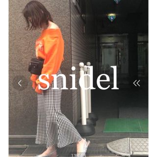 スナイデル(SNIDEL)の大人気完売snidel ミドルタイトフレアスカート ギンガムチェック(ひざ丈スカート)