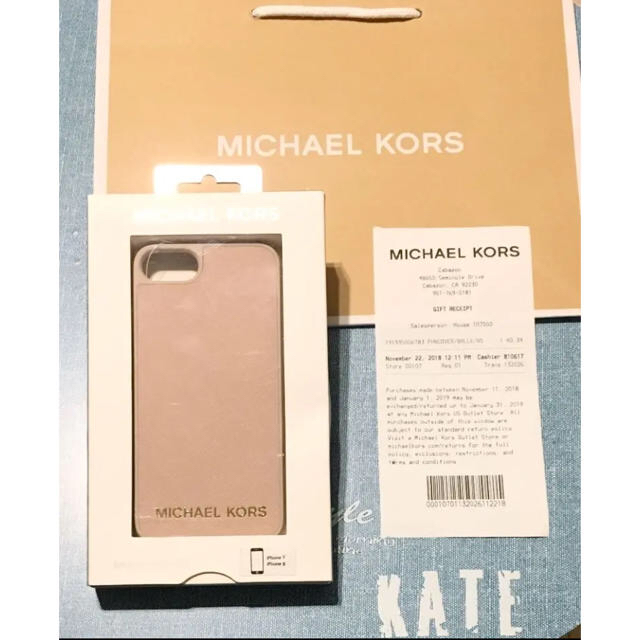 革 アイフォンケース | Michael Kors - 新品タグ付き！マイケルコース iPhoneケース iPhone7/8 01 pkの通販 by kate's shop｜マイケルコースならラクマ