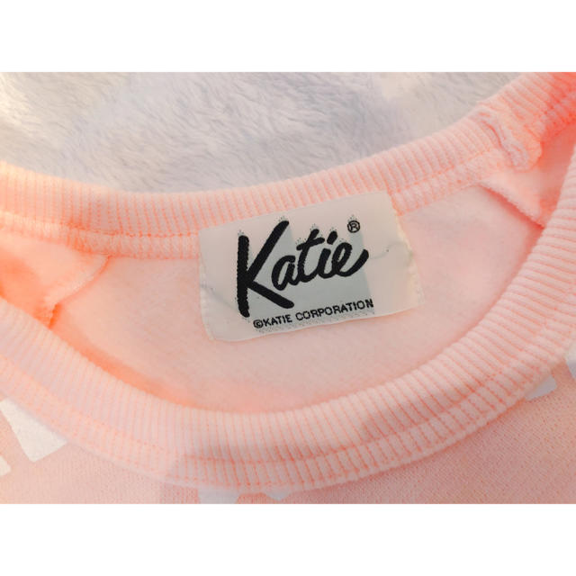 Katie(ケイティー)のたらこのおデコさま専用 KATIE LOGO FAB crew neck ピンク レディースのトップス(トレーナー/スウェット)の商品写真