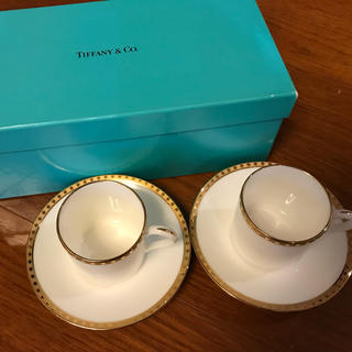 ティファニー(Tiffany & Co.)の未使用品☆TIFFANY & Co.  デミタスカップ&ソーサー(グラス/カップ)