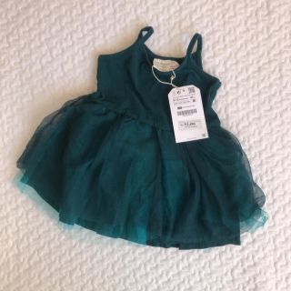 ザラキッズ(ZARA KIDS)のzara baby 60〜70 チュールスカート ロンパース 新品(ワンピース)