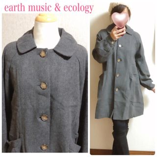 アースミュージックアンドエコロジー(earth music & ecology)のearth music＆ecology★レトロ調コート★クラシカル★美品(ロングコート)