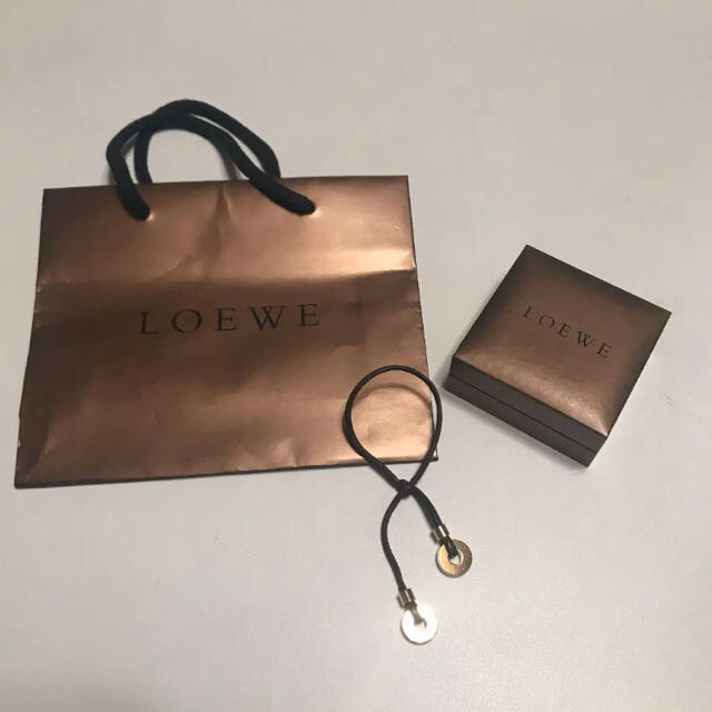 LOEWE ロエベ  レザー　ブレスレット バングル　紙袋