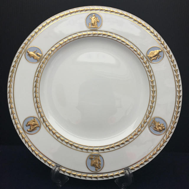 【old Wedgwood】ウェッジウッド 金のローレルと金のカメオ ディナー皿