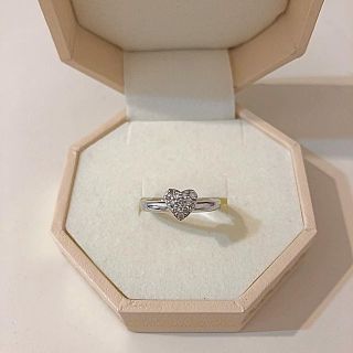 ポンテヴェキオ(PonteVecchio)のK14WG ハートダイヤ 0.12ct リング(リング(指輪))