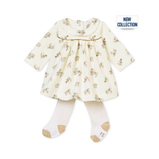 プチバトー(PETIT BATEAU)のぴりこ様専用♡12m プチバトー ダブルジャージタイツ付きワンピース(ワンピース)