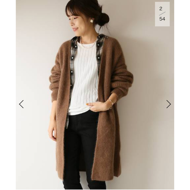 91%以上節約 Spick and Span FURKNITワイドVカーディガン ブラウン