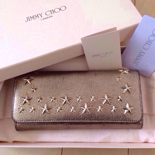 JIMMY CHOO ゴールド長財布