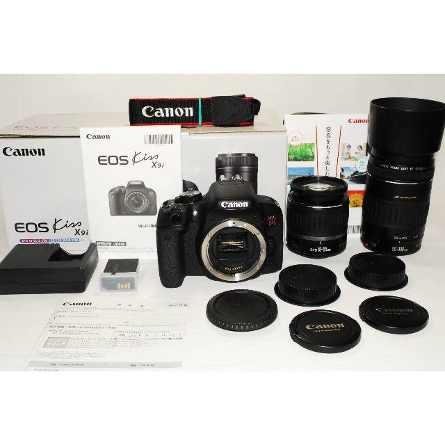 【超お買い得！】 Canon - メーカー保証付/EOS kiss x9i/Wレンズに変更可/Canon デジタル一眼