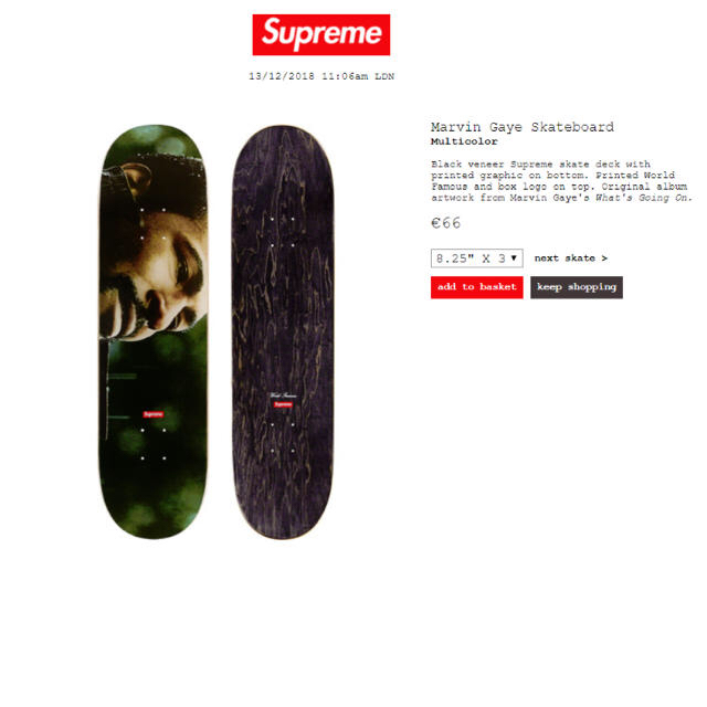 Supreme(シュプリーム)のSupreme marvin Gaye skateboard  スポーツ/アウトドアのスポーツ/アウトドア その他(スケートボード)の商品写真